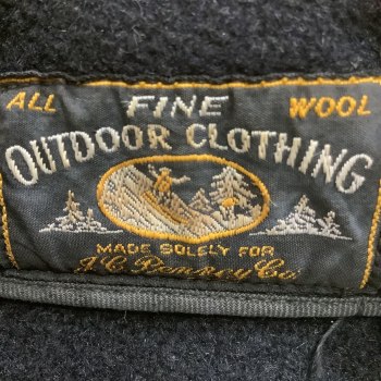 J108: Vintage JC Penney 1930s Wool Jacket – Rare American Vintage Free & Easy Size L Black