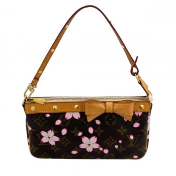 Used LOUIS VUITTON Monogram Cherry Blossom Pochette by Takashi Murakami M92006