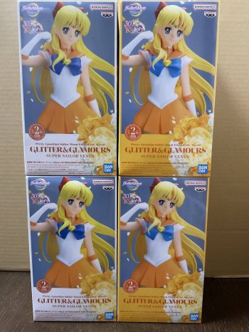 Sailor Moon Eternal GLITTER & GLAMOURS SUPER SAILOR VENUS 2 Types x2 Set Prize New Unopened