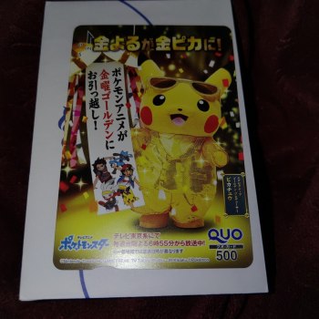 Unused Lottery Item in Excellent Condition: Pokémon QUO Card