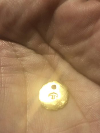 Mugen Special Order All Gold Ultra Small Metal Goro's 90's Vintage Authentic with Fatima's Eye - Original by Mr. Goro, Made in 1994