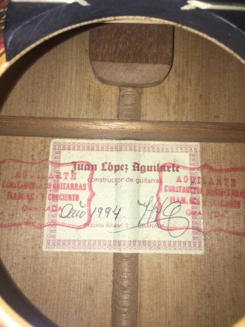 Flamenco Guitar by Juan Lopez Aguilarte - Vintage Guitar with Hard Case