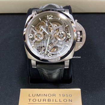 Panerai Lo Scienziato Luminor 1950 Tourbillon GMT Titanium Limited to 150 Worldwide