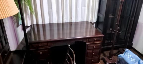 Rare Vintage Custom-Made Desk from Matsumoto Mingei Furniture