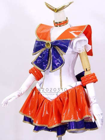 Sailor Moon / Sailor Venus (Leotard Type) Cosplay Costume (Wig and Shoes Sold Separately)