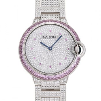 Cartier Ballon Bleu Hello Kitty 50th Anniversary HPI01681 Full Diamond Dial Used Watch Unisex