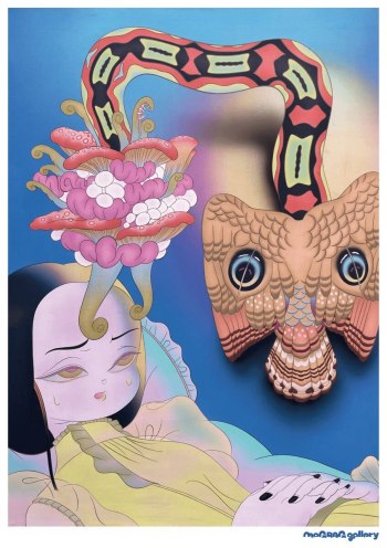 Sasaku Kusuriyubi's 'Nightmare' Original Canvas Work for 2022 Exhibition