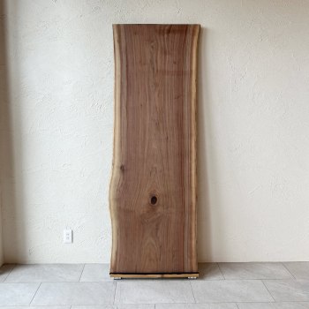 Custom-made Black Walnut Single Slab High Frequency Pressed Dining Table L Size (Width: Approx. 2056mm, Depth: Approx. 730mm, Thickness: Approx. 43mm)