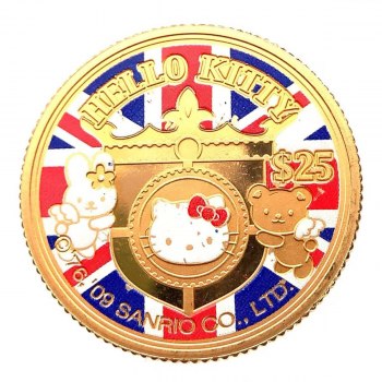 Hello Kitty Gold Coin - Cook Islands 2009 7.9g K22 Color Coin Collection