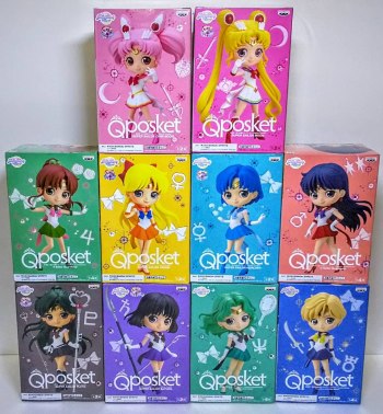 Qposket Sailor Moon Eternal Figure Set of 10 in Warrior Outfit
