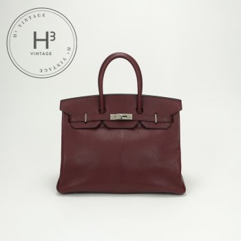 HERMES Birkin 35 Sheepskin Colomand Bag Tote