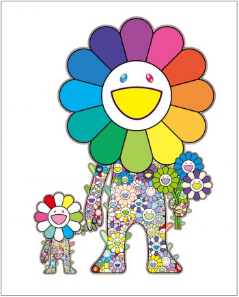 Takashi Murakami Poster 'Flower Parent and Child' ED300 – Brand New, Unopened