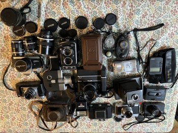 Film Camera Lens OLYMPUS Canon Nikon MINOLTA Ansko Polaroid Fuika 8mm Exposure Meter Sekonic Billingham Early Model L Size