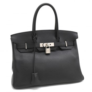 Hermès Birkin 30 Handbag □N Stamp Epsom Black with Silver Hardware