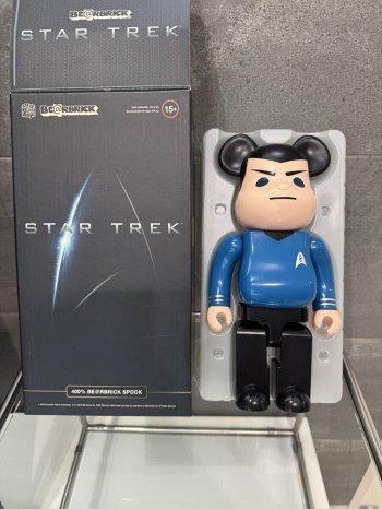Ultra-Rare Bearbrick Star Trek Spock Be@rbrick 400% Kaws