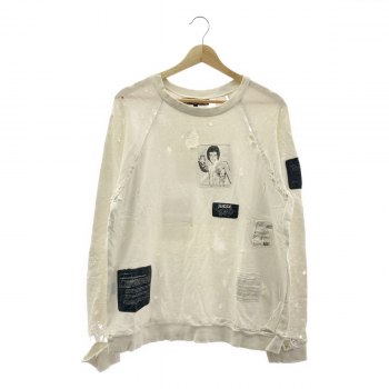RAF SIMONS Riot Riot Riot Destroyed Patchwork Effect Sweatshirt